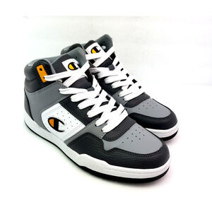 Champion Court HI V2 Youth Boys Size 4Y Gray White Athletic Sneaker Shoes